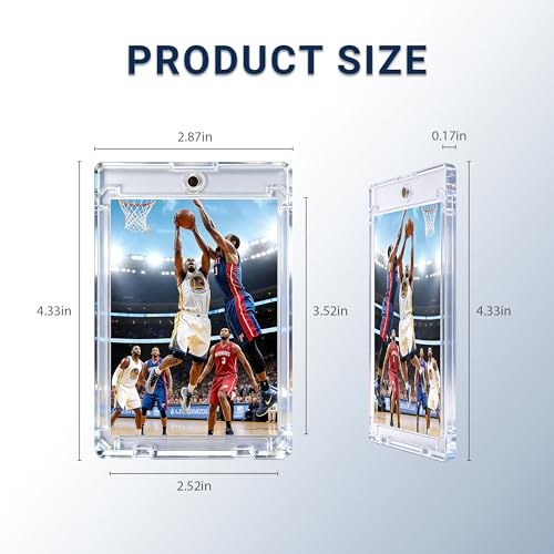 12-Pack Magnetic Card Case - 35pt UV Protection Hard Plastic Holder