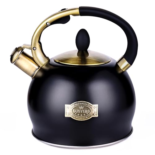 Whistling Tea Kettle, 2.7 QT Stainless Steel Stovetop Teapot with Mitt