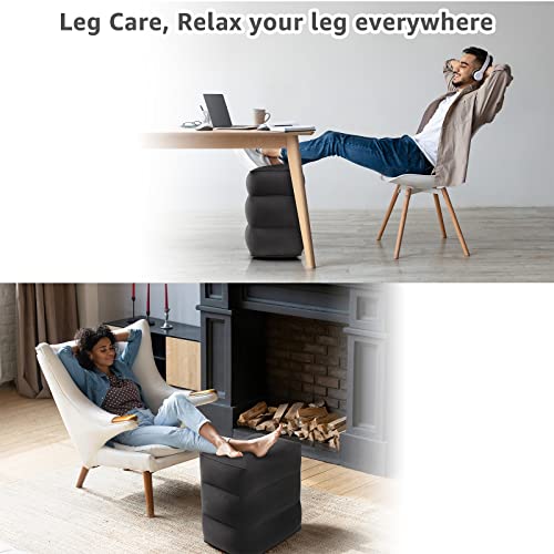Inflatable Foot Rest Pillow for Air Travel | Adjustable Height Travel Foot Rest for Kids & Adults