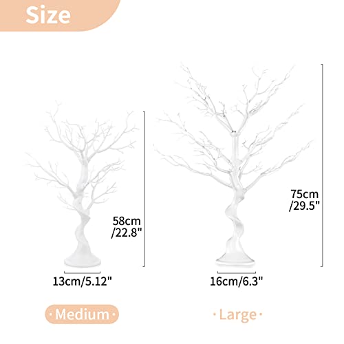 NUPTIO 22.8 Inch Artificial White Christmas Tree Branches - 2 Pack