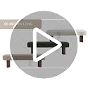 Upholstered Dining Bench, Olive Green Fabric Entryway Bench with Walnut Legs