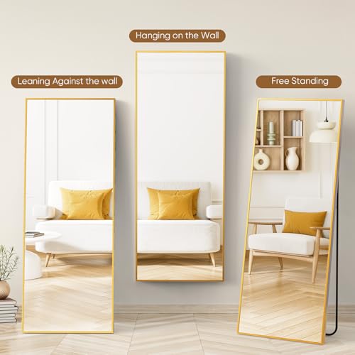 Full Length Floor Mirror with Stand – Shatter-Proof Leaning & Wall Mirror