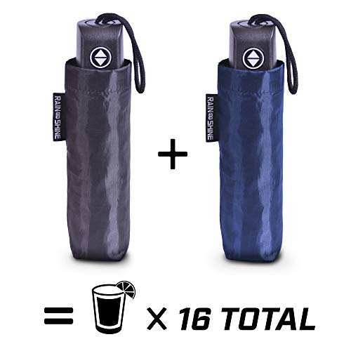 GoPong Rain or Shine Umbrella Flask 2-Pack – Secret Travel Liquor Containers, 24oz
