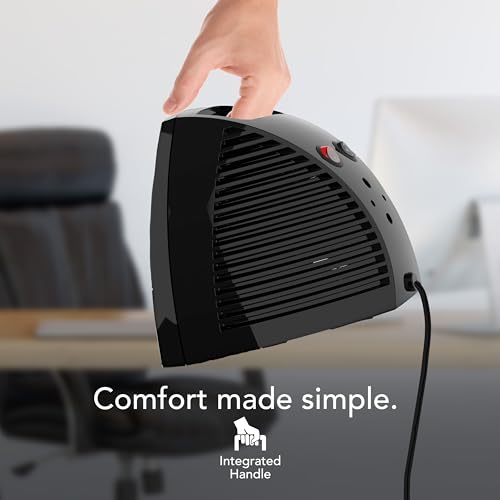 Personal Space Heater with Vortex Heat Circulation and Safety Features