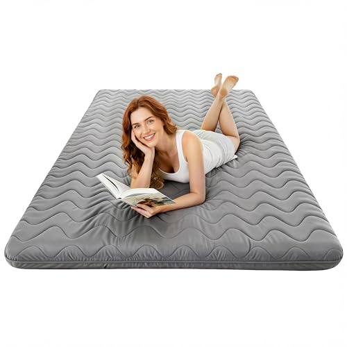 3.5-Inch Extra Firm Japanese Floor Mattress, Foldable 5-Layer Futon Bed
