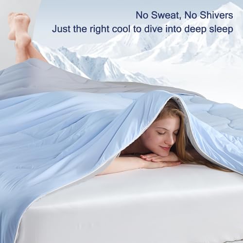 Cooling Comforter Queen Size - Lightweight Soft Blanket for Hot Sleepers