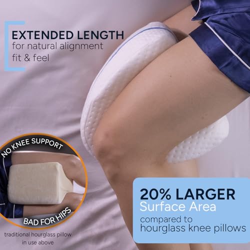 Contour Legacy Leg & Knee Foam Support Pillow for Side Sleepers