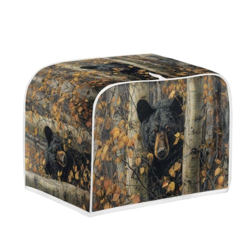 Bear Hunting Print Toaster Dust Cover, Washable Kitchen Appliance Protector