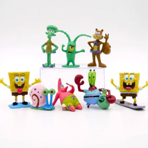 8-Piece Cartoon Character Figure Set - 1.5-inch Miniature Cake Toppers