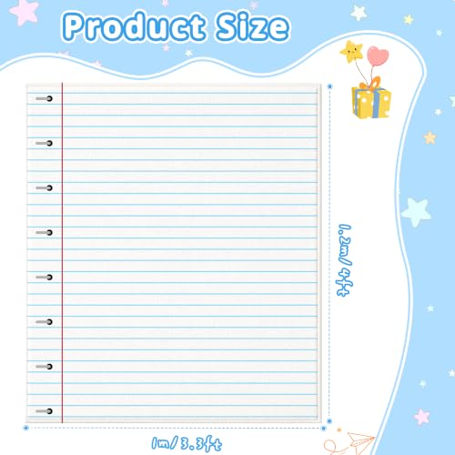 Notebook Lined Kids Area Rug - 3.3 x 4 ft Soft Fluffy Classroom Play Mat