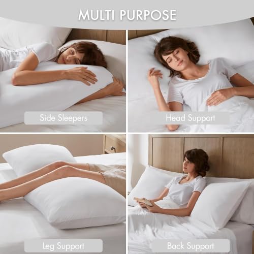 Cooling Body Pillow for Side Sleepers - 20"x54" Memory Foam