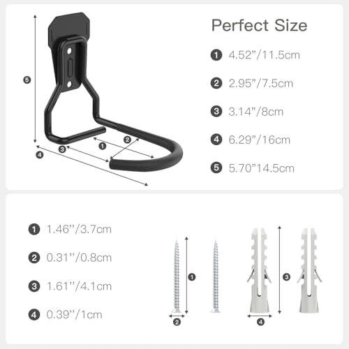 4 Pack Heavy Duty Vertical Bike Wall Mount Storage Racks for Garage
