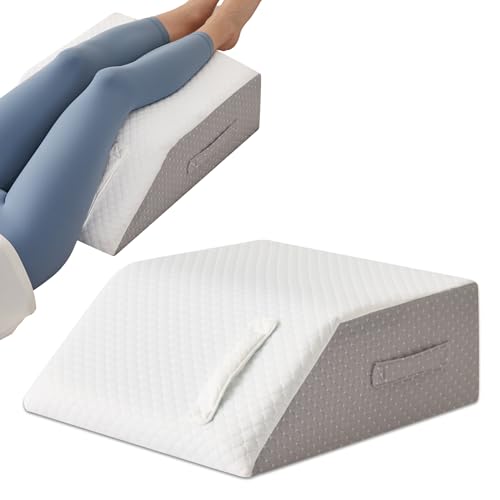 MEGCXIT Memory Foam Leg Elevating Wedge Pillow for Swelling & Recovery