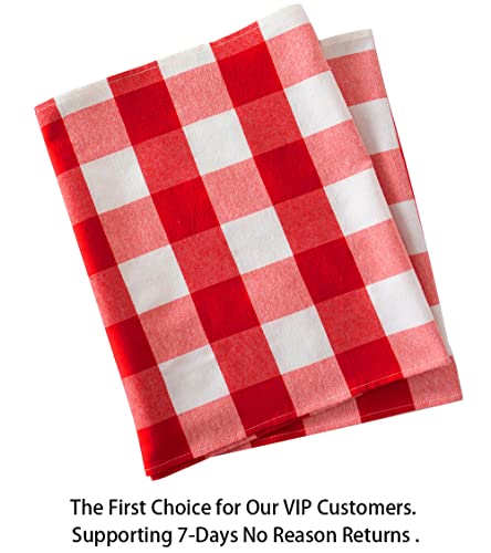 Buffalo Check Table Runner 13x72 Inch Red and White Cotton Farmhouse Decor