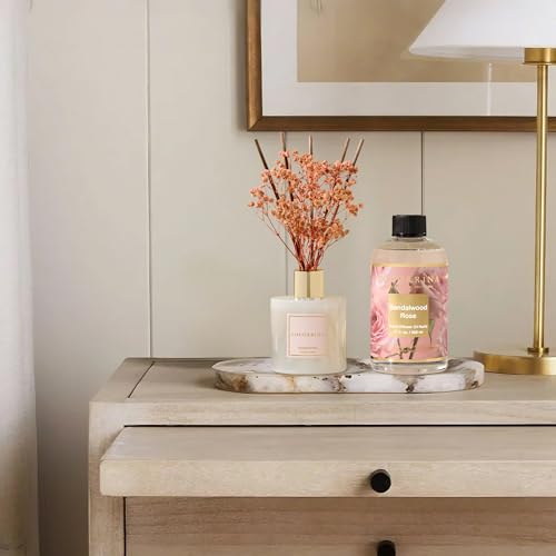 Sandalwood Rose Reed Diffuser Refill Set - 17oz Long-Lasting Home Fragrance