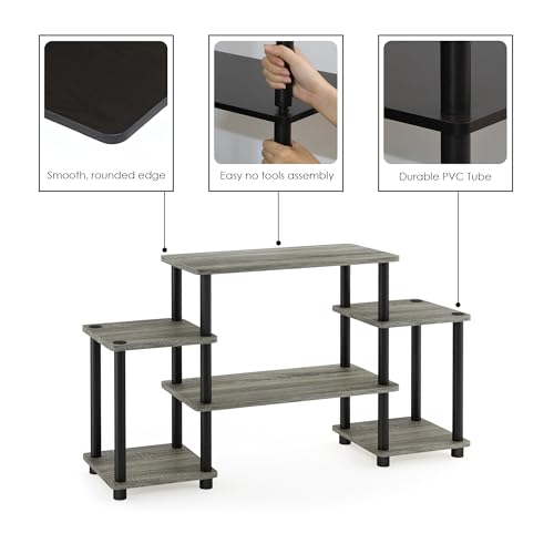 3-Tier Open Shelf TV Stand for Small Spaces, Entertainment Console