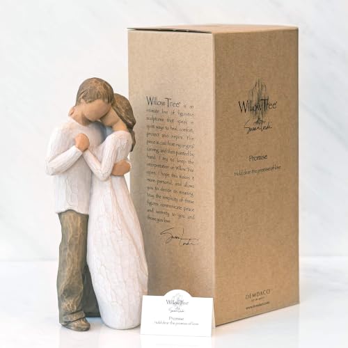 Promise Hand-Painted Resin Couple Figurine, 9-Inch Romantic Statue