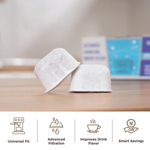 12-Pack Charcoal Water Filter Cartridges for Coffee Brewing Systems
