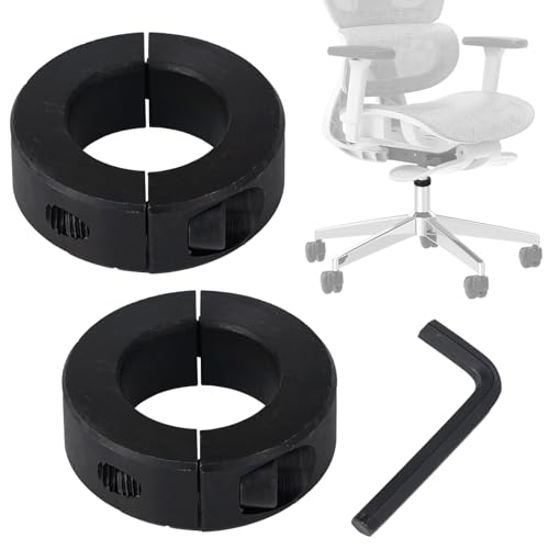 Office Chair Sinking Fix Kit - Heavy Duty Steel Height Lock Clamps (2 Pack)