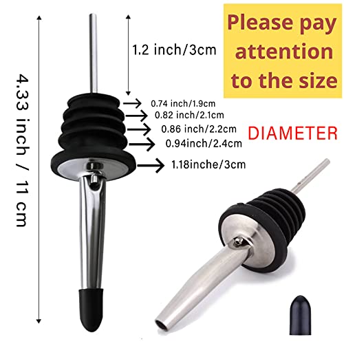 LanMa 2PCS Stainless Steel Olive Oil & Liquor Bottle Spouts, Spill-Resistant Pourers — Variation of 2pc Oil Spout