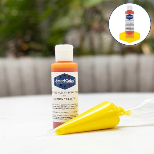Americolor Soft Gel Paste Food Color, 4.5-Ounce, Lemon Yellow