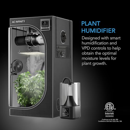 Plant Humidifier 4.5L with VPD Humidity Controller & No-Leak Seal