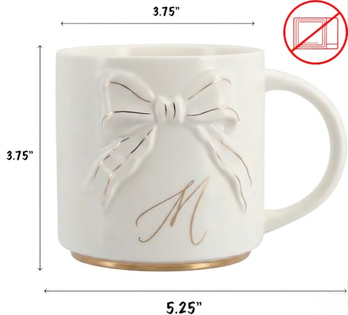 Collective Home 15oz Ceramic Coffee Mug with Gold Bow & Gift Box (M)