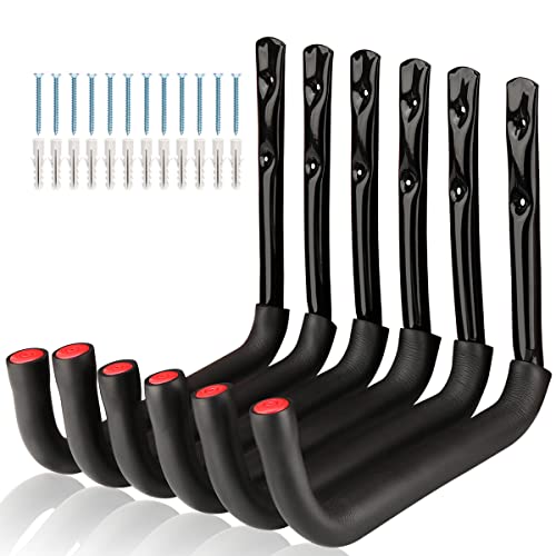 Heavy Duty Garage Storage Ladder Hooks 6 Pack Wall Mount Utility Hangers