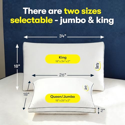 Serta Hotel Collection Queen Bed Pillows Set of 2 - Down Alternative
