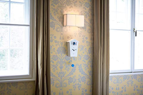 Modern Cuckoo Clock with 12 Natural Bird Songs and Pendulum