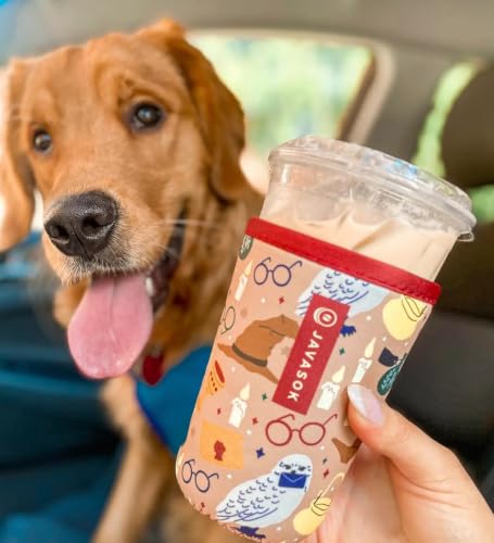 Insulated Neoprene Cup Sleeve for Iced Coffee & Soda, Medium 22-28oz