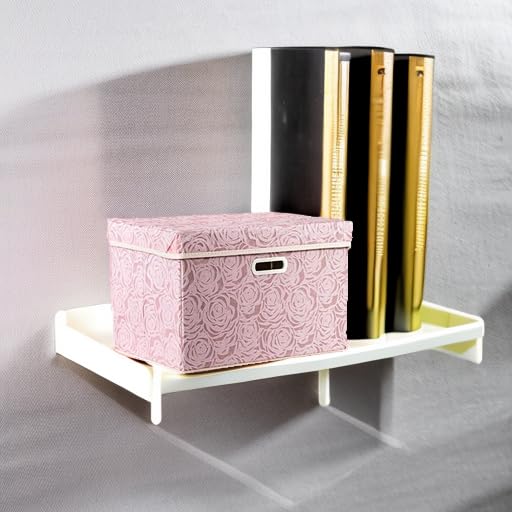 Collapsible Storage Bin with Lid Fabric Cube Organizer Pink