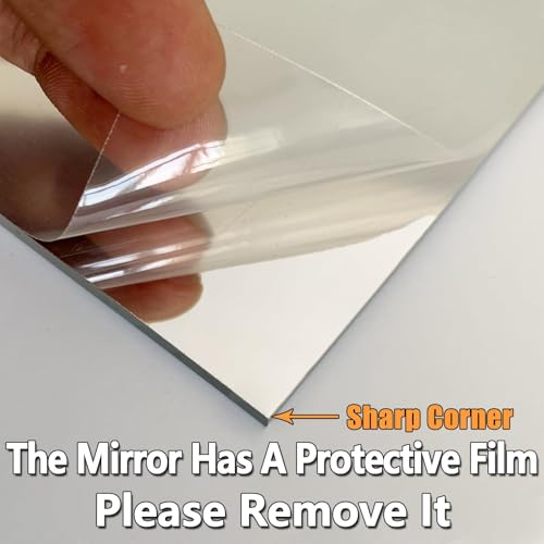 Shatterproof Acrylic Mirror Tiles - 10x10 Inch Self-Adhesive Wall Mirrors