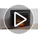 Electric Fireplace Insert with Glass Door and Crackling Sound 33 Inch
