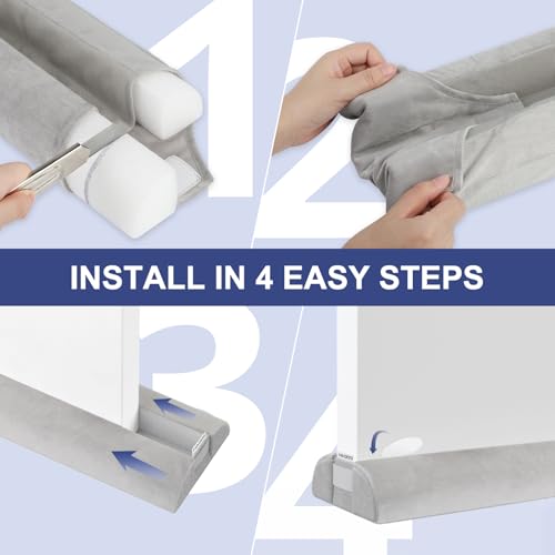 Under Door Draft Stopper - Double-Sided Adjustable Noise & Air Seal