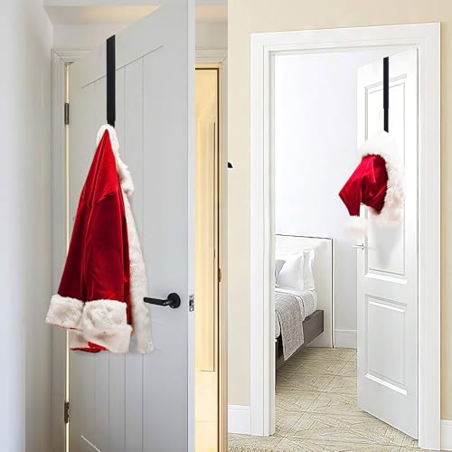 Adjustable Front Door Wreath Hanger - Heavy-Duty Metal Door Hook (14.9-25")