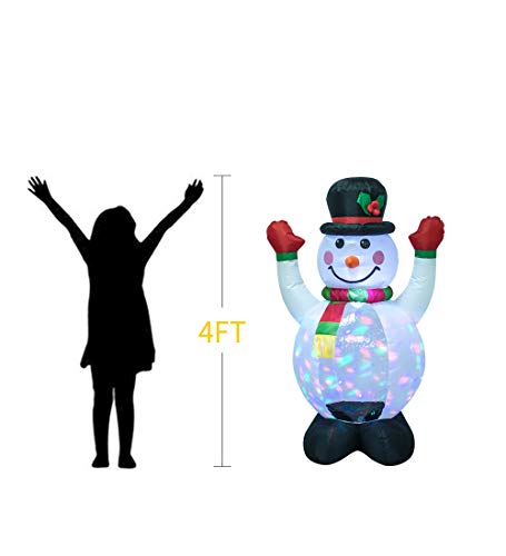 TRMESIA 4ft Christmas Inflatable Snowman Decoration - Outdoor & Indoor Holiday Decor