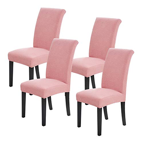Stretch Dining Chair Covers Set of 4 - Washable Slipcovers for Home