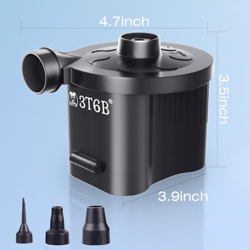 Portable Battery Powered Air Pump for Inflatables with 3 Nozzles
