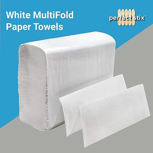 White Multifold Paper Towels - 100% Recycled Fiber (500 Total Sheets)
