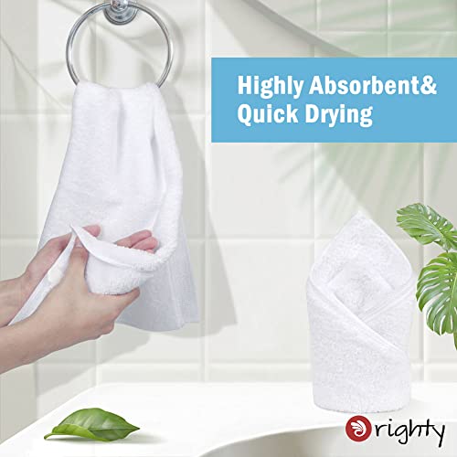Orighty 6-Pack Quick-Drying Microfiber Hand Towels (16x28") - White