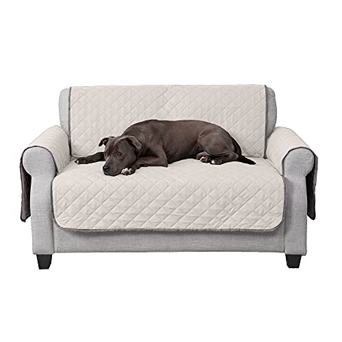 Water-Resistant Reversible Loveseat Cover for Pets - Gray/Mist