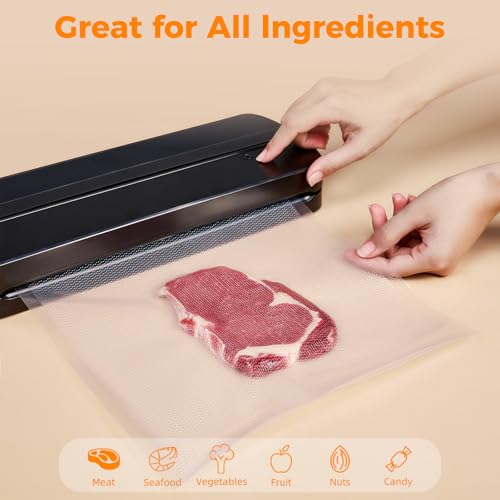 Heavy Duty Vacuum Sealer Rolls 11" x 50' (2 Pack) - BPA-Free Food Storage Bags