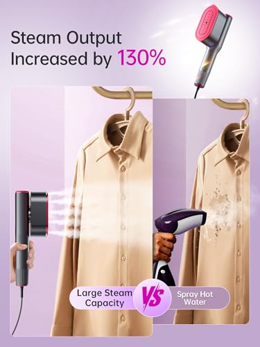 DRFLASH 2-in-1 Handheld Garment Steamer and Travel Iron for Clothes