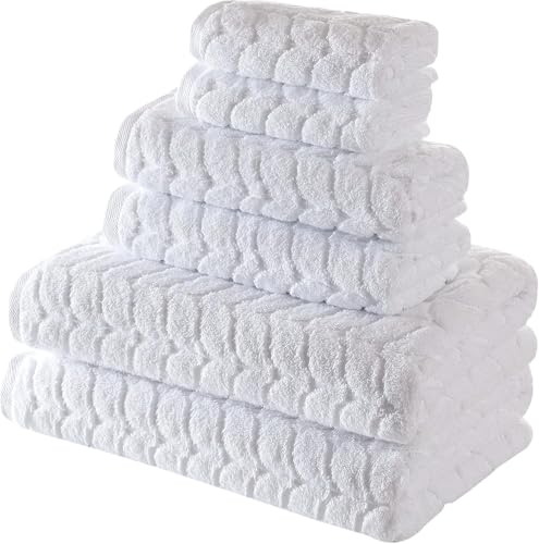 Luxury Turkish Cotton Bath Towel Set - Ultra-Plush Quick-Dry Jacquard (2 Pack)