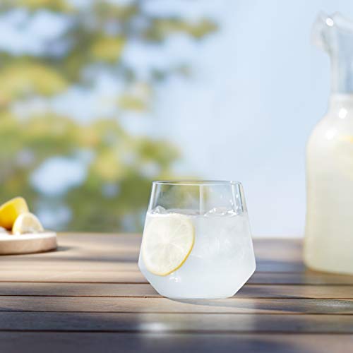 14-oz Stemless Wine Glasses, Shatterproof Tritan Plastic, Set of 4