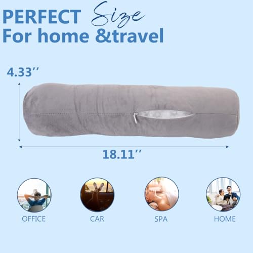 Cervical Neck Roll Pillow - Cotton Bolster for Support & Comfort