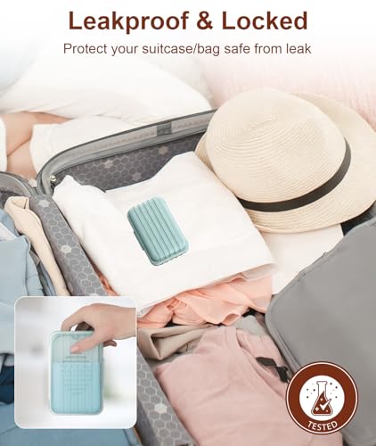 Quatish Leakproof Travel Bar Soap Holder Dish with Lid and Drainage Tray