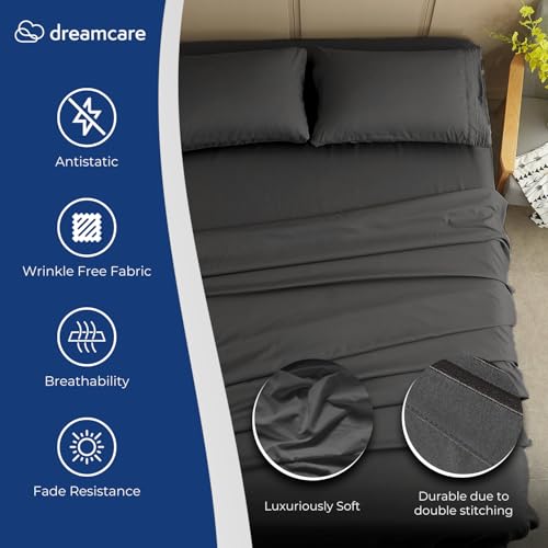 DREAMCARE King Size Sheet Set - 21 Inch Extra Deep Pocket Bedding