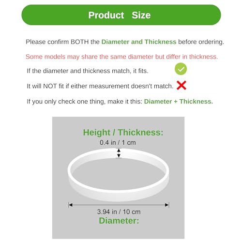 6 Pack 3.94-inch Rubber Gaskets for Blender Extractor Blade Assembly
